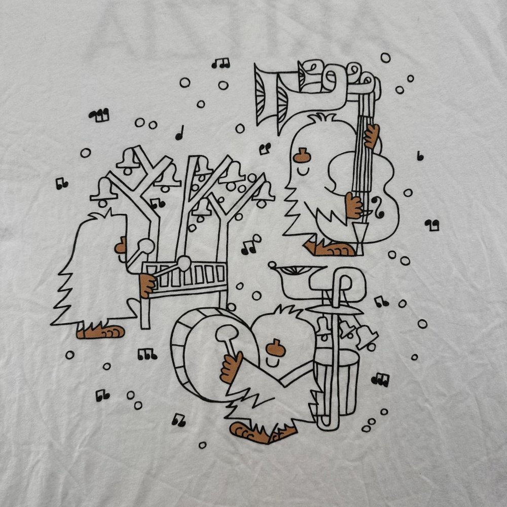 Aritzia | Women's Short Sleeve White Graphic Tee Band Instruments Size Small - Picture 4 of 11